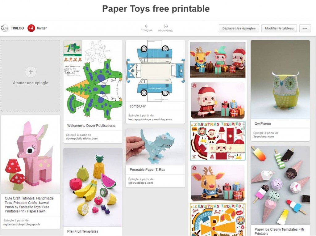 activites manuelles enfant paper toys