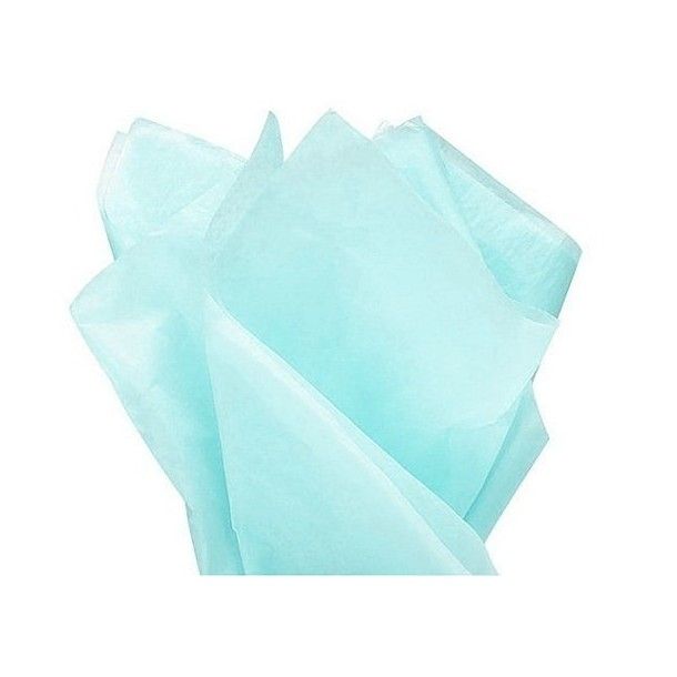 4 feuilles papier soie bleu ciel