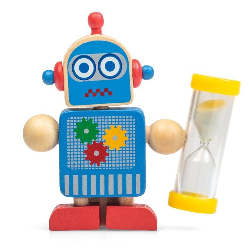 Porte brosse à dents - minuteur robot - Tiniloo