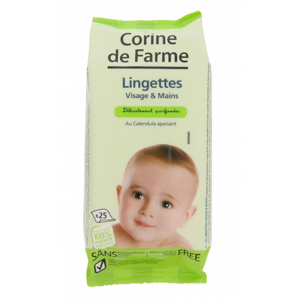 Lingettes bébé Visage et Mains au Calendula Bio