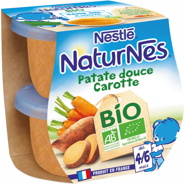NATURNES® BIO Patate douce, Carotte (2x130g)