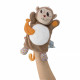 Singe doudou marionnette