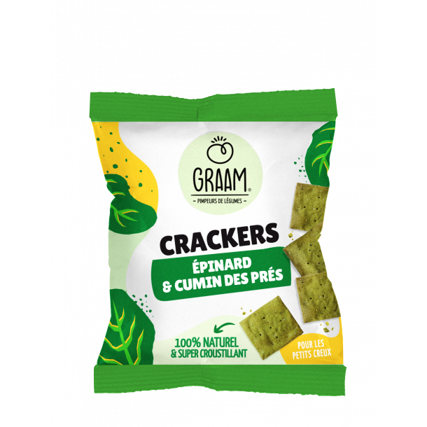 Crackers Épinard & Cumin des prés