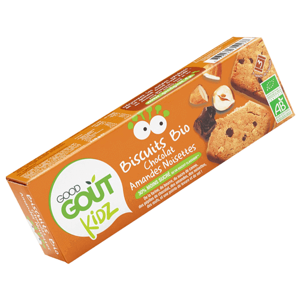 Biscuits bio chocolat amandes noisette