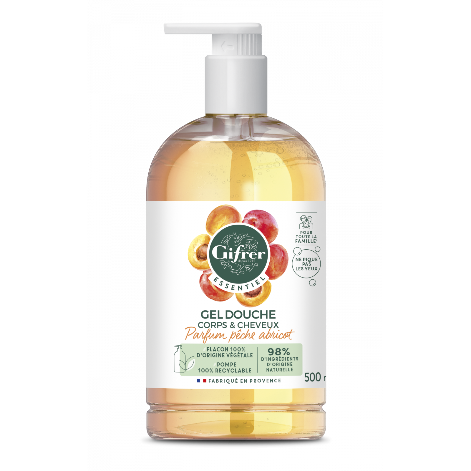 Gel douche 3en1 Loupiots Chapeau l'abricot 400ml - Enfant (dès 3 ans)