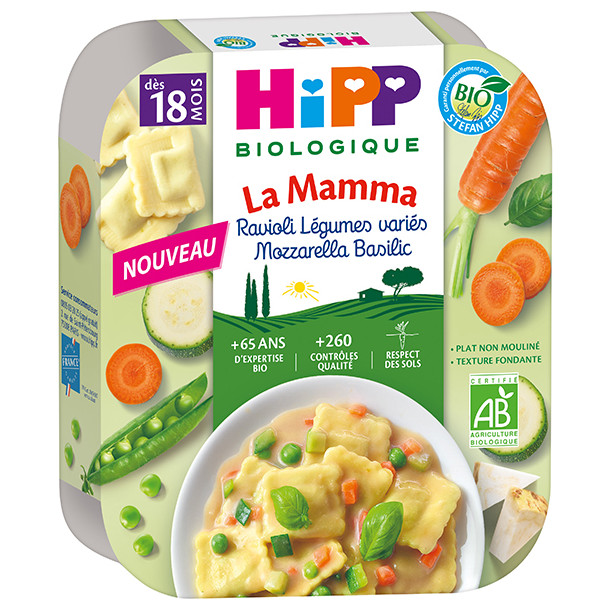 Raviolis Légumes variés Mozzarella Basilic