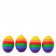 Ensemble de 4 Gommes Oeufs Arc-En-Ciel