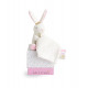Doudou lapin mouchoir - 10 cm